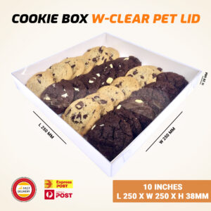 Cookie Box 10" W-Clear Pet Lid