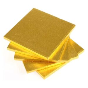 10" Gold Square Masonite Cake Boards