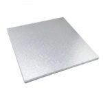 8" Silver Square Masonite Cake Boards