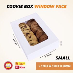 Small Cookie Box Window Face (L 178 x W 120 x H 38mm)