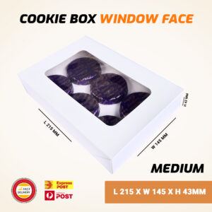 Medium Cookie Box Window Face (L 215 x W 145 x H 43mm)