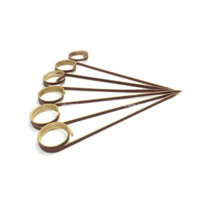 BAMBOO BLACK RING PICKS 7CM 100PC-BAG