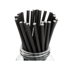 BIODEGRADABLE REGULAR BLACK PAPER STRAW 5000-BOX