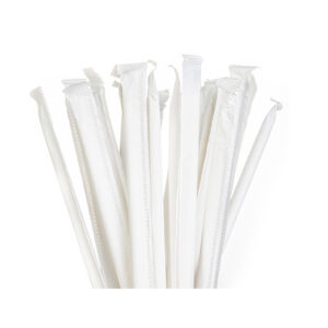BIODEGRADABLE REGULAR WHITE PAPER STRAW WRAPPED 5000-BOX