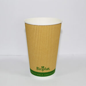 BIOPLUS 16OZ BIODEGRADABLE COFFEE CUPS 500-BOX