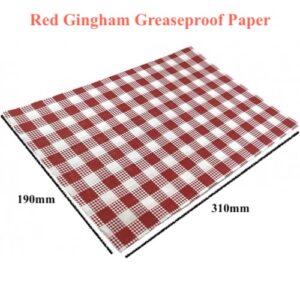Red Gingham Greaseproof Paper