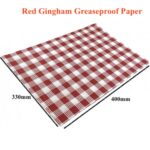 Red Gingham Greaseproof Paper